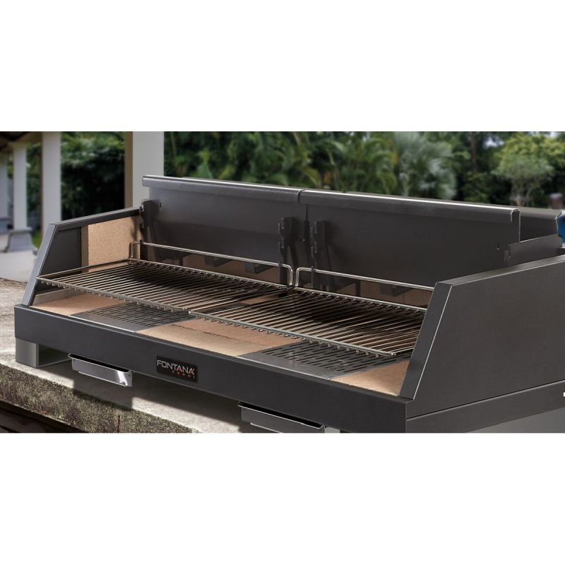 BARBECUE A LEGNA IN ACCIAIO INOX EGEO 80 DA APPOGGIO